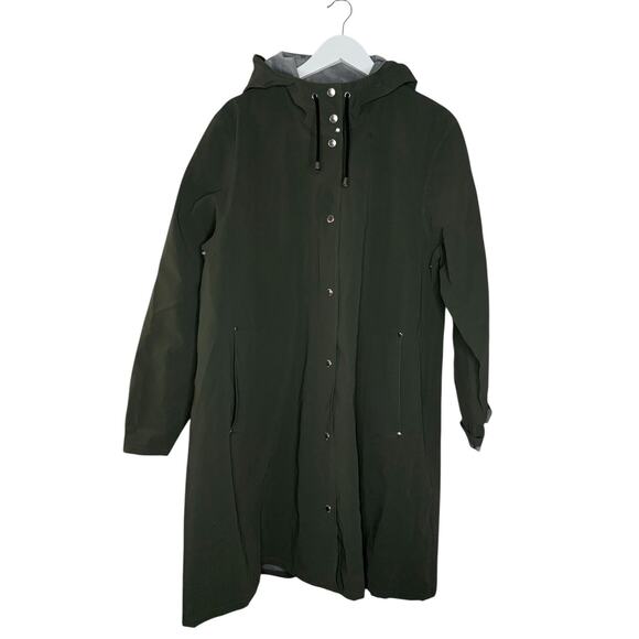 Stutterheim Stockholm Green Rain Coat Size XL Waterproof Coat Winter - Picture 5 of 11